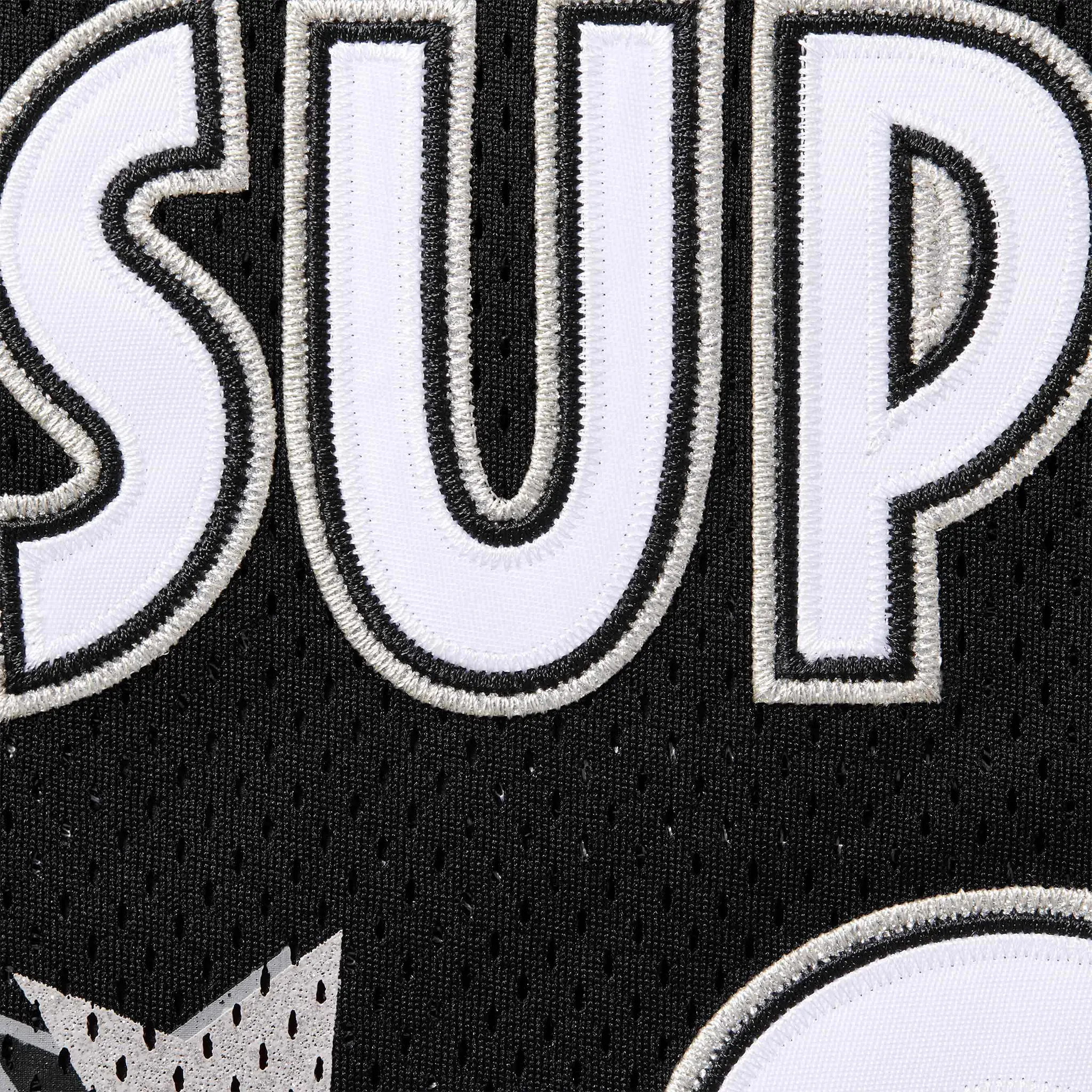 Detailed View of Supreme All Star Basketball Black Jersey (SS25) SS25KN32-BLACK